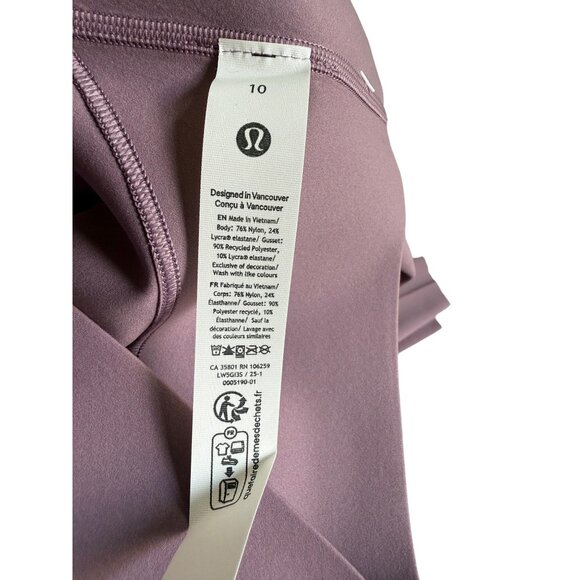 Lululemon Glow Up Super HR Tight 28 Inch Lavender Lux Women Size 10 W5GI3S - Picture 6 of 14